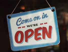 We're open